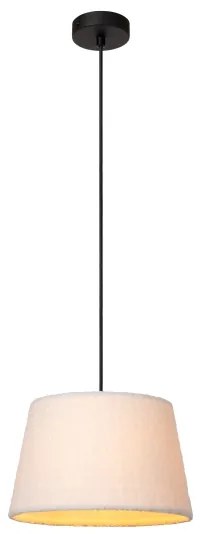 Lustră pe cablu Lucide 10416/01/38 WOOLLY 1xE27/60W/230V crem