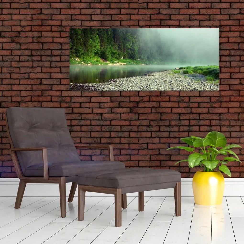 Tablou - Râu lângă pădure (120x50 cm)