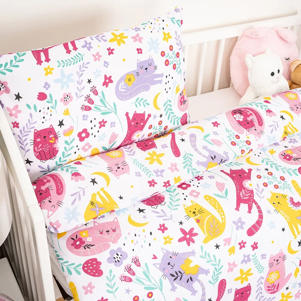 Lenjerie de pat din bumbac pentru copii 4Home Playful Paws, 100 x 135 cm, 40 x 60 cm, 100 x 135 cm, 40 x 60 cm