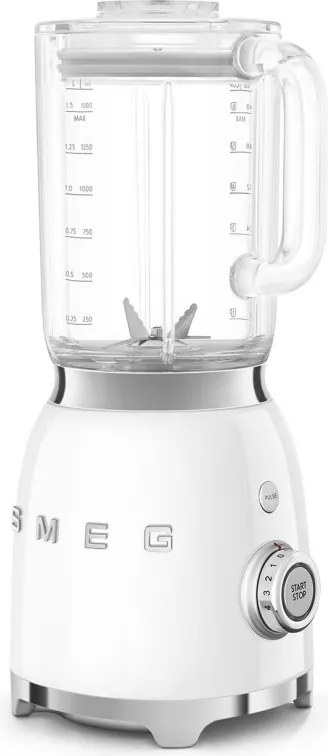 Blender Smeg BLF03WHEU, 800 W, 1,5 l, 18 000 rpm, 4 programe, 4 viteze + Impuls, Otel inoxidabil, Alb
