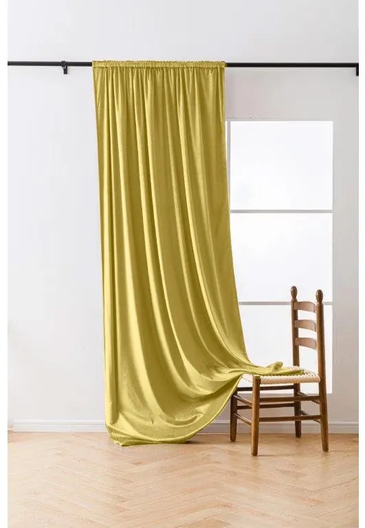 Draperie opaca VELVET 140x270 cm, mustar Agatat: Rejansa