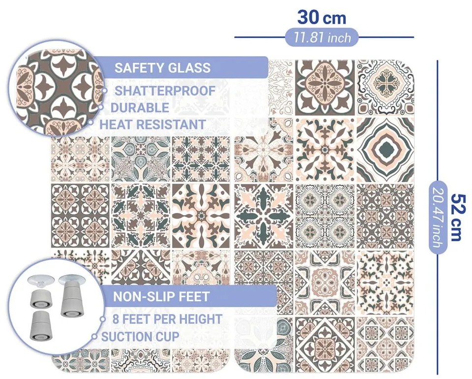 Set 2 protecții din sticlă pentru aragaz Wenko Universal Tile