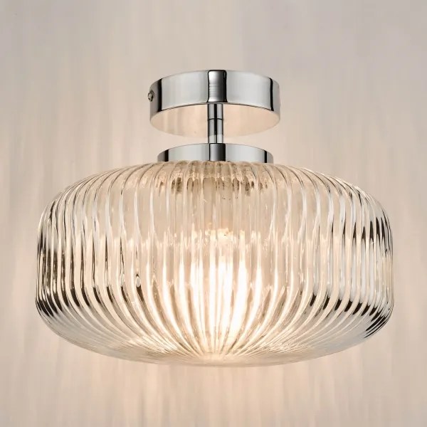 Där Lighting RIV5208 -Plafonieră aplicată pentru baie RIVA 1xE27/60W/230V IP44 crom