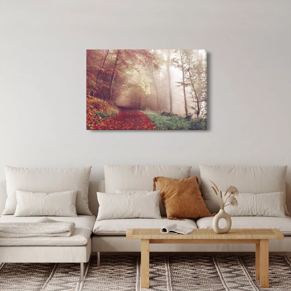 Tablou - Plimbarea de toamnă prin pădure (90x60 cm)