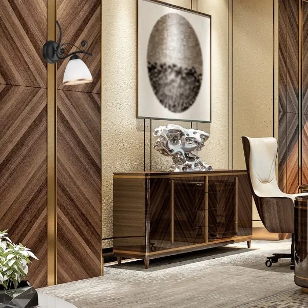 Aplică RETRO II 1xE27/60W/230V negru mat