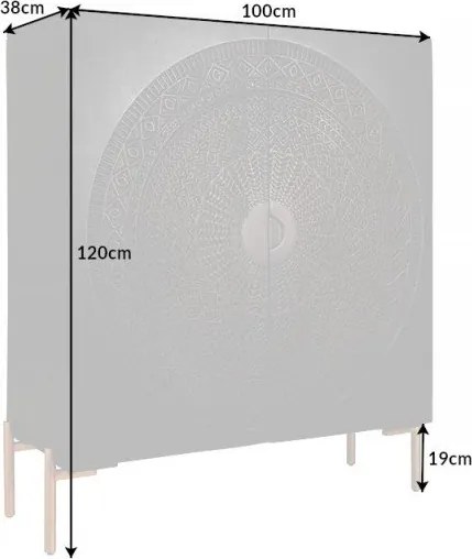 Bufet design Boho Chic Mandala 120cm Mango