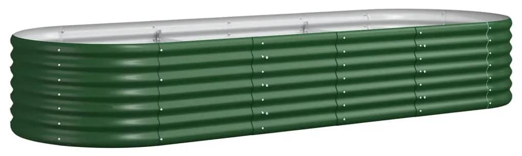 Jardiniera gradina verde 224x80x36 cm otel vopsit electrostatic 1, Verde, 224 x 80 x 36 cm