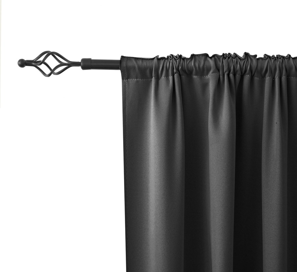 Draperie neagra OXFORD 140x250 cm Agatat: Inele metalice