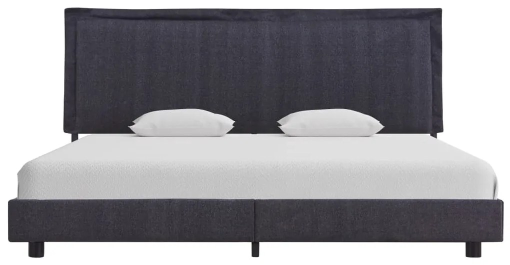 280985 vidaXL Cadru pat, gri închis, 180 x 200 cm, material textil