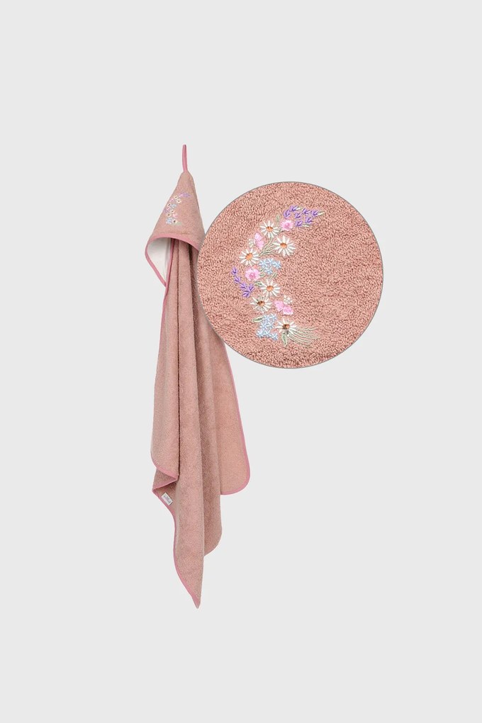 Prosop pentru copii Floricica roz 80x80 cm