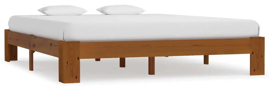 283291 vidaXL Cadru de pat, maro deschis, 180 x 200 cm, lemn masiv de pin