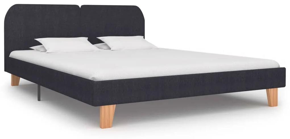 280870 vidaXL Cadru de pat, gri închis, 180 x 200 cm, material textil