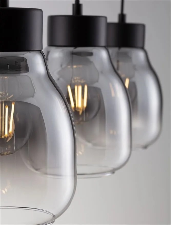 Lustra cu 3 pendule design modern Blaku
