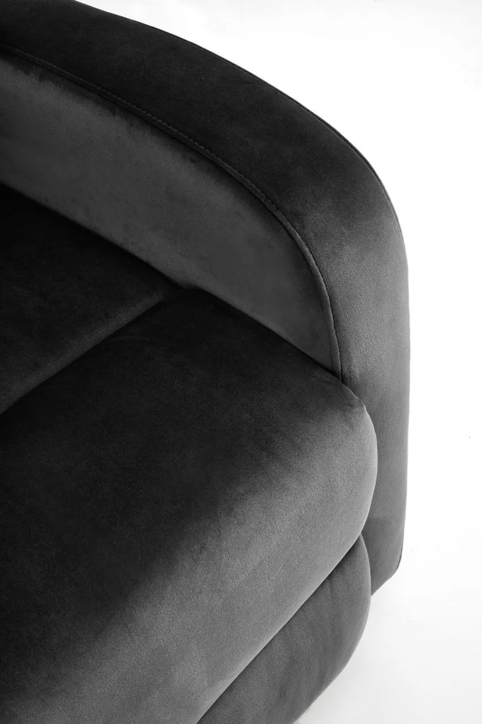 Fotoliu recliner Wonder negru H98 cm
