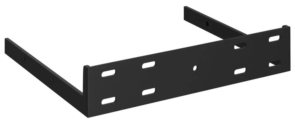 Rafturi colt de perete, 2 buc., negru, 35x35x3,8 cm, MDF 2, Negru, 35 x 35 x 3.8 cm