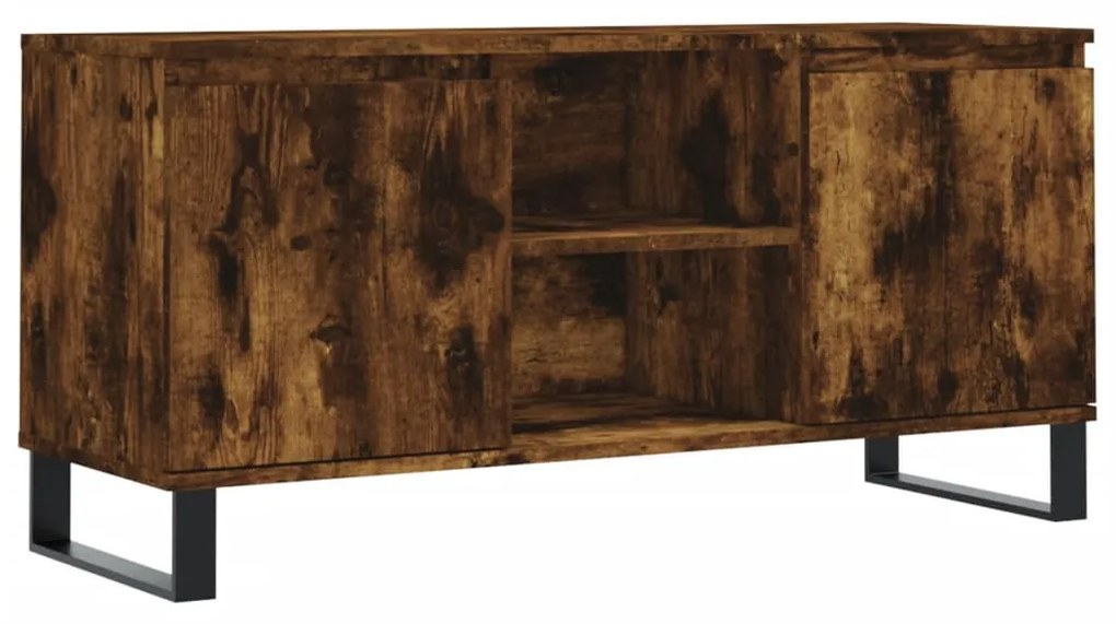 vidaXL Comodă TV, stejar fumuriu, 104x35x50 cm, lemn compozit