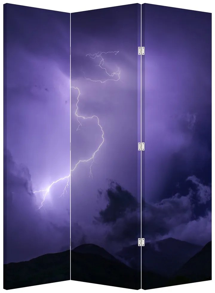 Paravan - Cerul violet - fulger (126x170 cm)