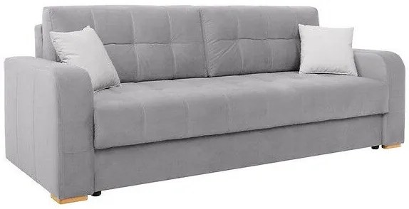 Canapea extensibilă Boston 387Cutie de pat, Gri, 91x232x98cm, 97 kg, Picioare: Lemn
