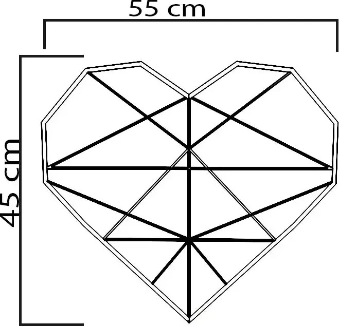Panou foto metal, Love Homs, 50 x 45 cm, negru
