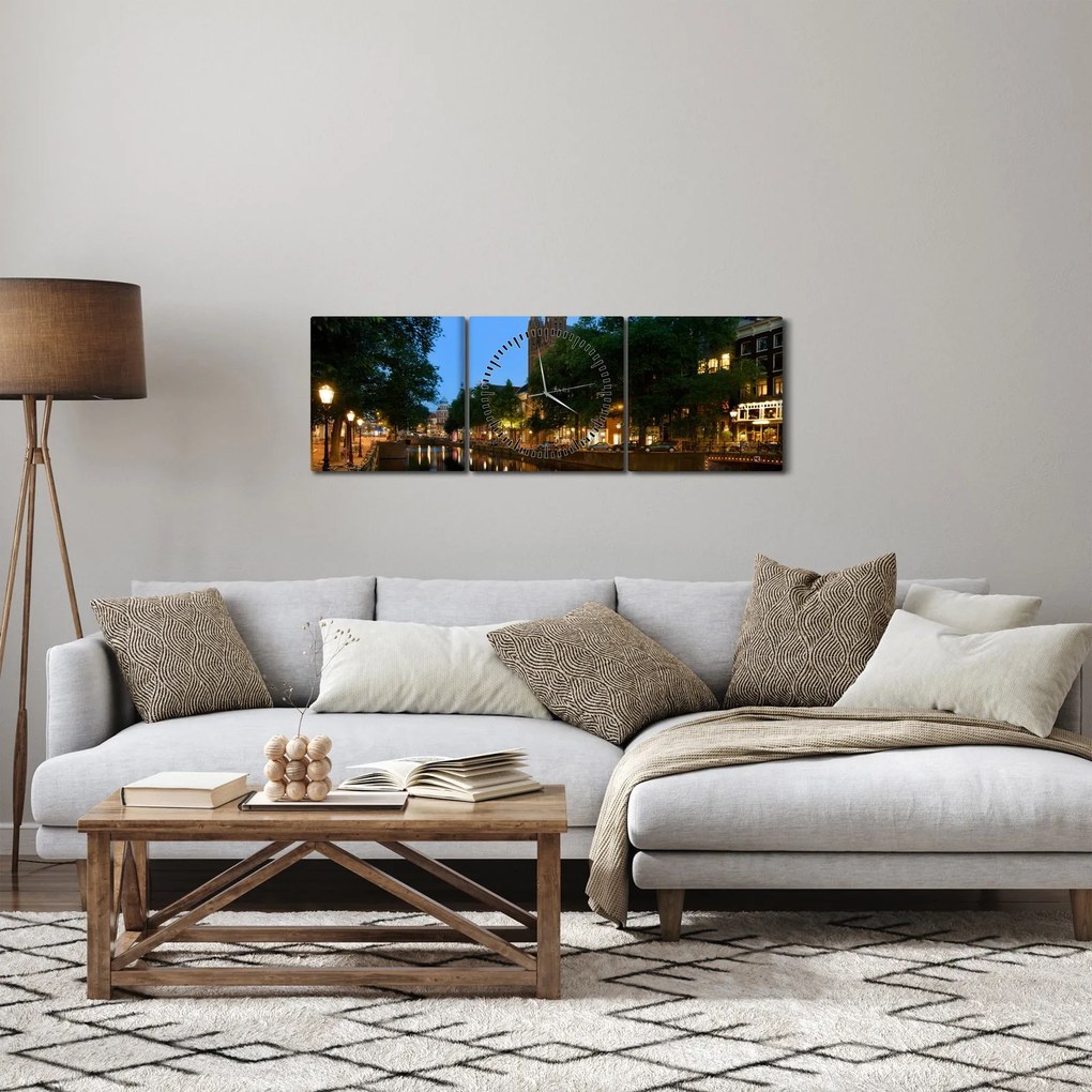 Tabou orașului istoric nocturn (cu ceas) (90x30 cm)