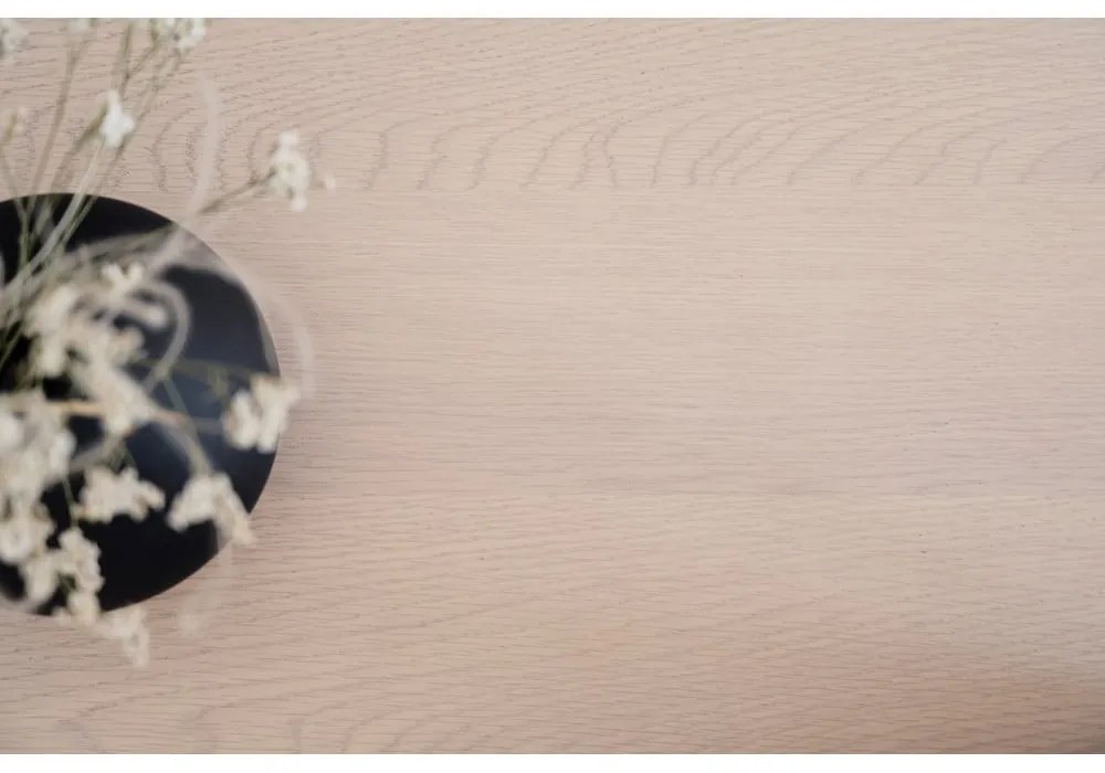 Masă de dining rotundă cu blat cu aspect de lemn de stejar 115x115 cm Yumi - Rowico