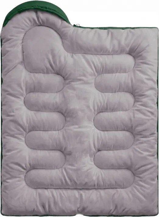 Sac de dormit 2în1 SNOORA 210x75 cm, verde