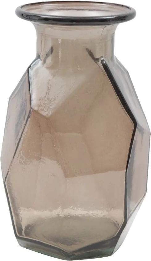 Vază din sticlă reciclată Mauro Ferretti Stone, ⌀ 9 cm, maro