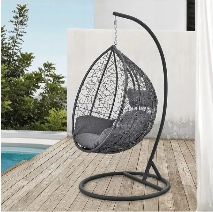 OFERTA Fotoliu suspendat antracit KOKON fara suport II. calitate