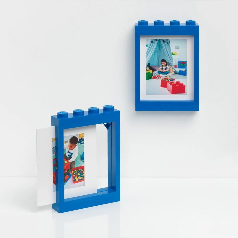 Ramă foto LEGO®, 19,3 x 26,8 cm, albastru