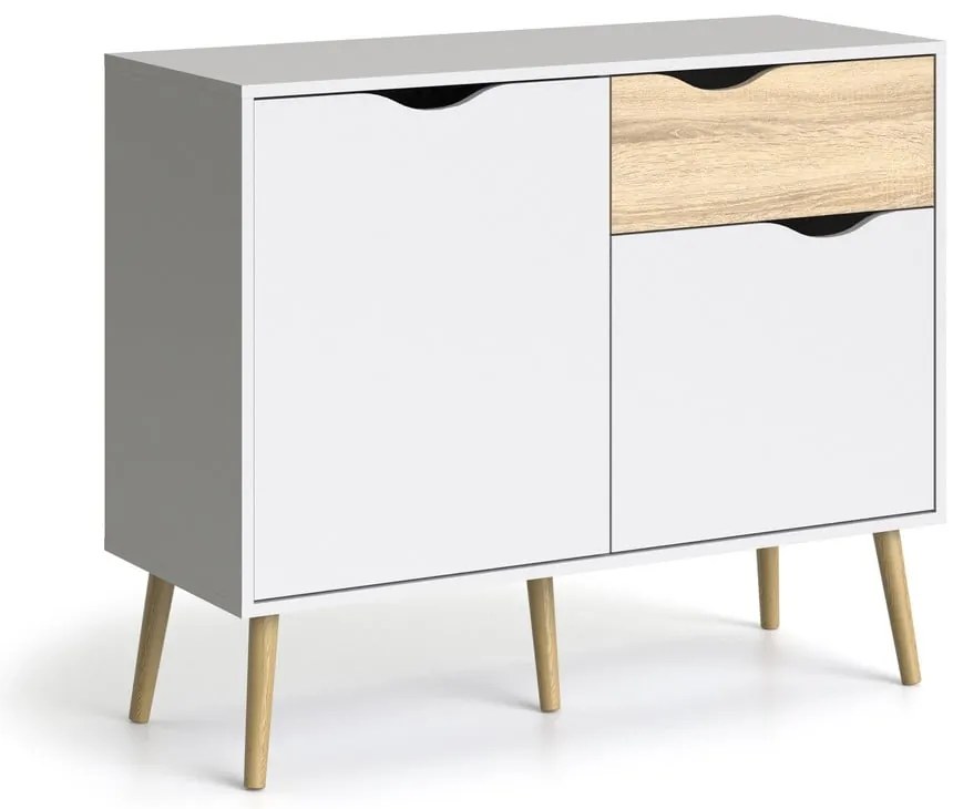 Comodă Tvilum Oslo, 99x82 cm, alb