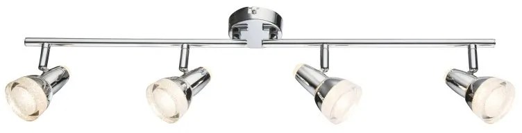 Lustra cu 4 spoturi design modern Alaska crom, transparent