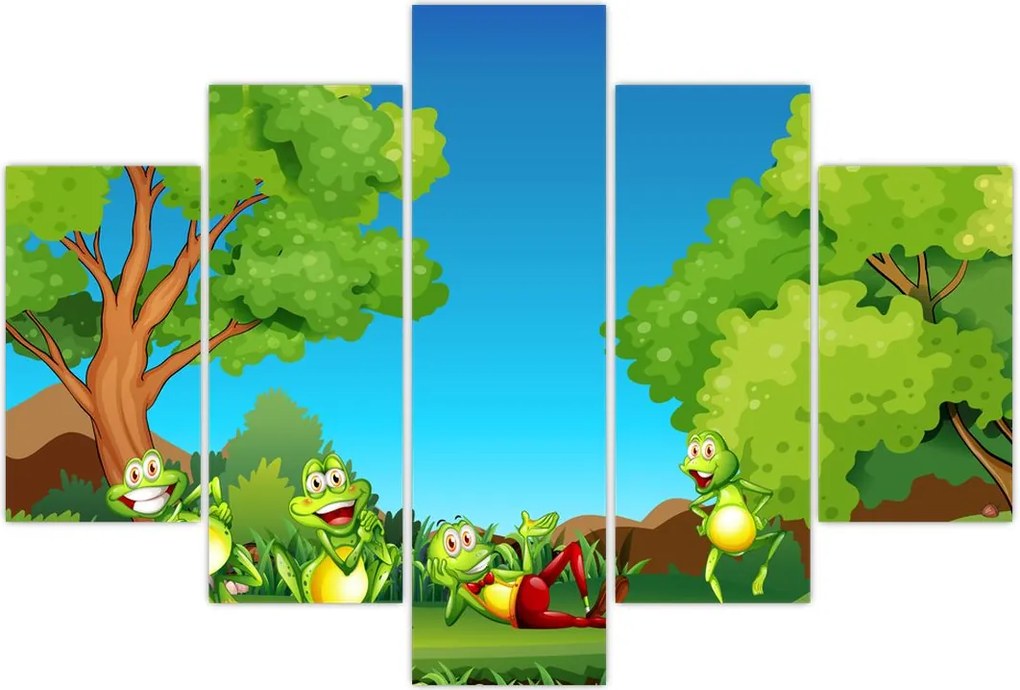 Tablou - Broscuțe vesele (150x105 cm)