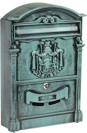 Cutie poștală din oțel Terni cu partea frontală de aluminiu BK.301.ZEP, verde