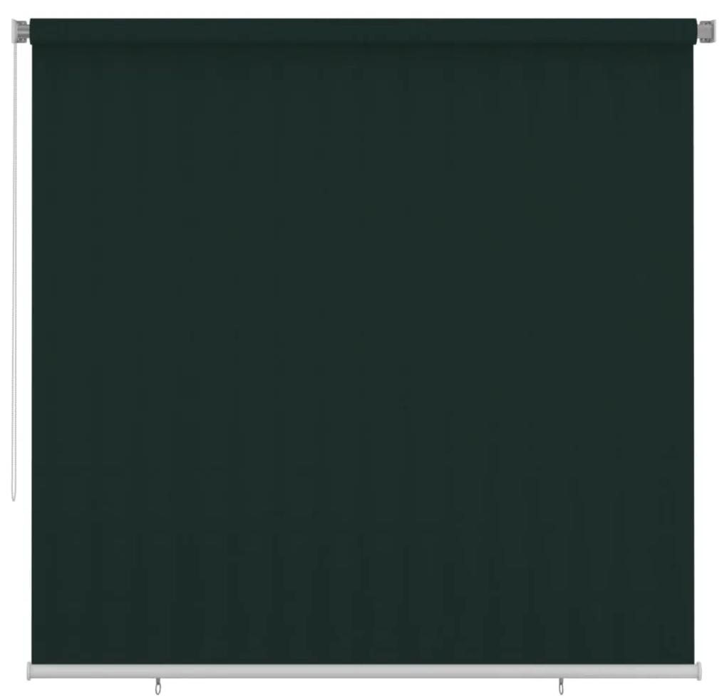 Jaluzea tip rulou de exterior, verde inchis, 240x230 cm, HDPE Morkegronn, 240 x 230 cm
