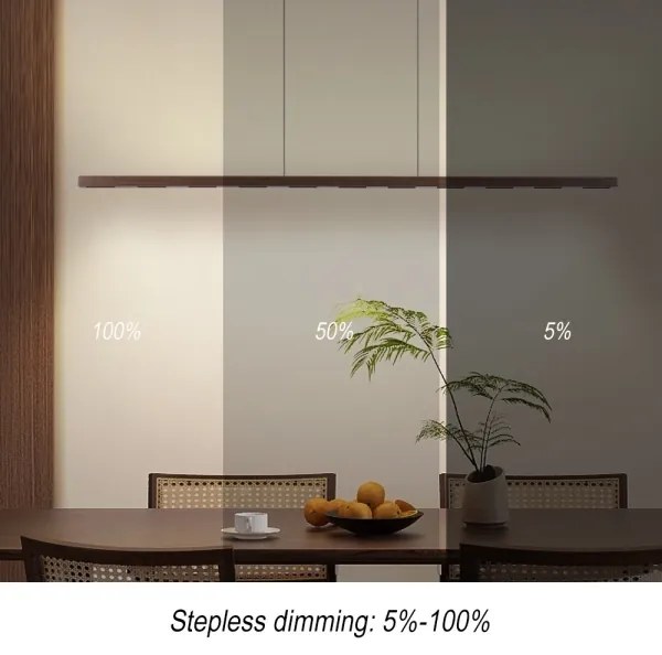 Immax NEO 07309L-LED Lustră suspendată dimabilă pe cablu cu senzor MADEIRA, 37W/230V, 157 cm, nuc