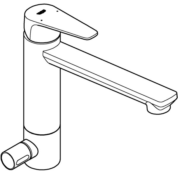 GROHE 31696000 - Baterie pentru chiuvetă BAUEDGE, crom lucios