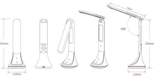 GLOBO 58329B - Lampă de masă LED cu intensitate reglabilă TYREL LED/4W/230V