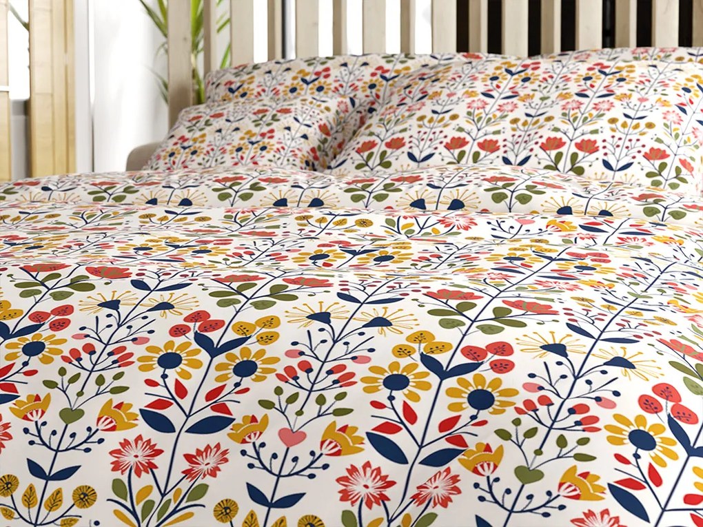 Lenjerie de pat policoton FOLKLORIA POLY colorata Dimensiune lenjerie de pat: 70 x 90 cm | 140 x 220 cm