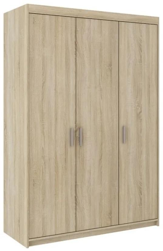 Supermobel Dulap dormitor ELENA 3D + oglindă, 190x133x53, alb