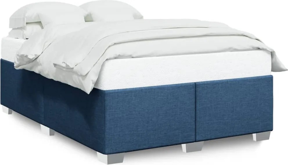 vidaXL Cadru de pat fără saltea, albastru, 160x200 cm, textil