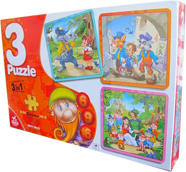 Puzzle 3 in 1 Basme celebre
