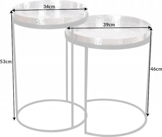 Set de 2 masute design industrial Elements