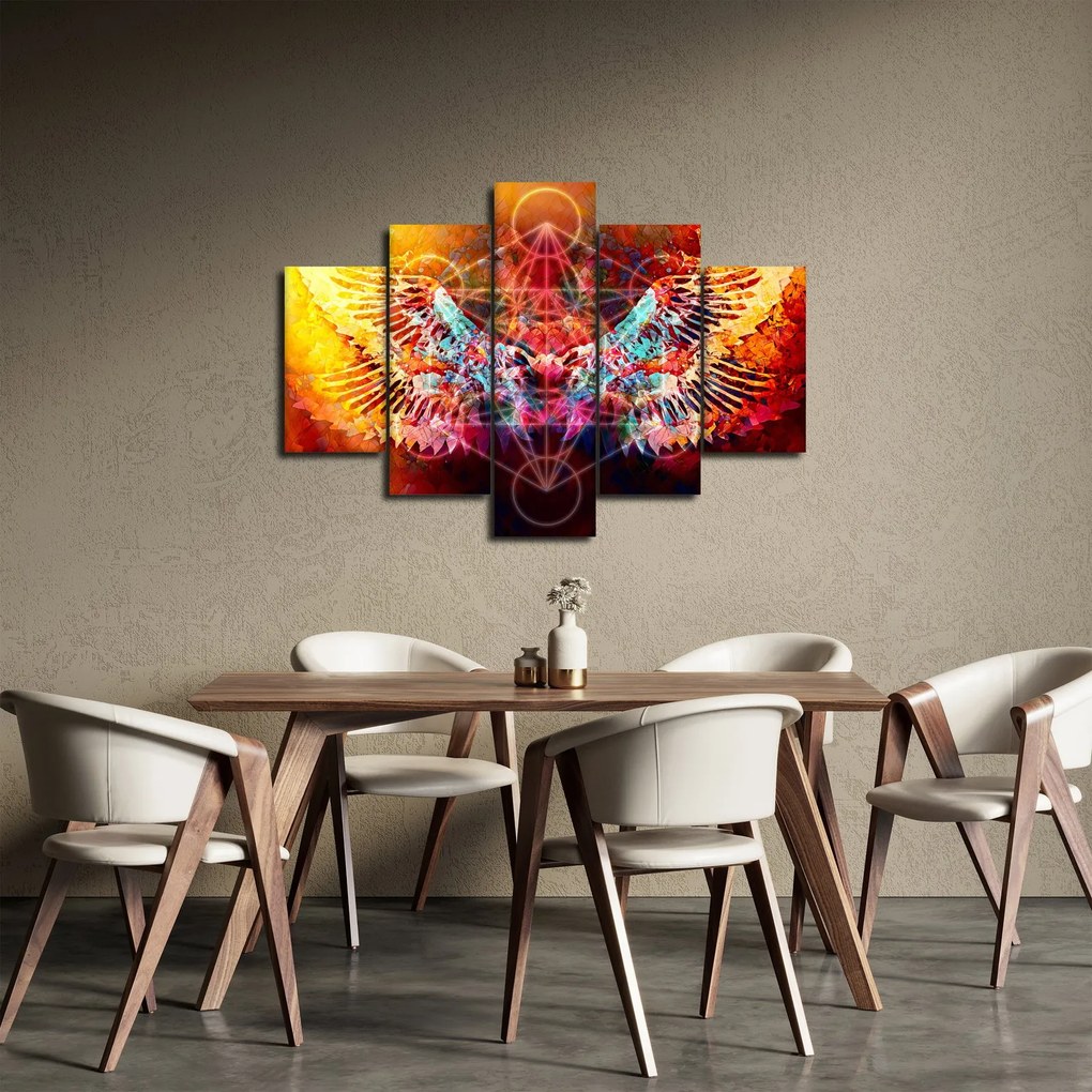 Tablou - Merkaba cu aripi, abstracție (150x105 cm)