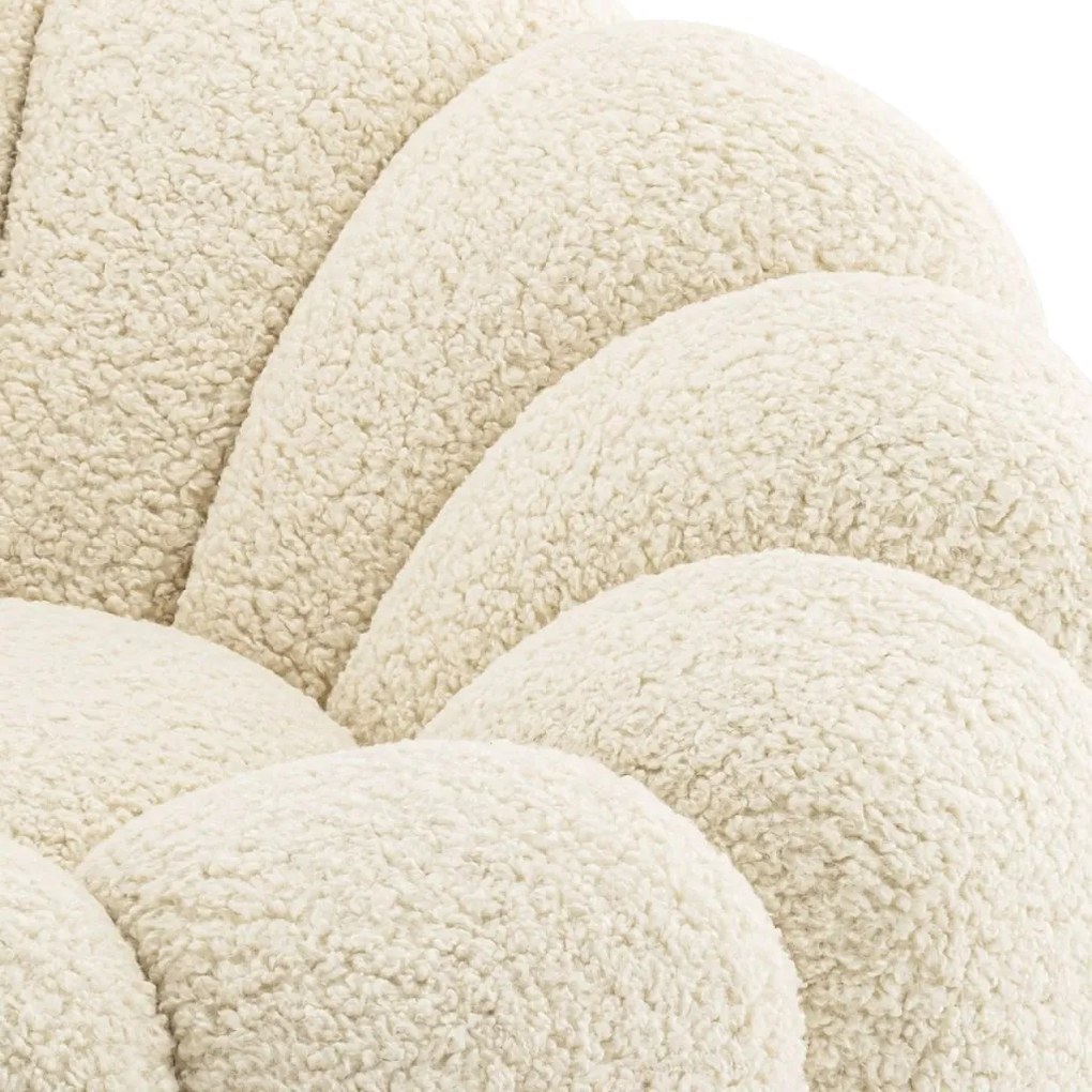 Fotoliu pivotant design elegant Mello, Faux shearling