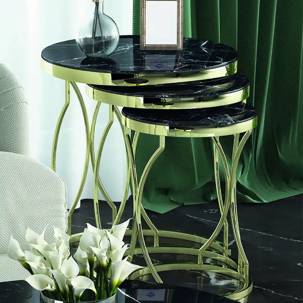 Set masuta de cafea, sticla, seria 259, Homs, 3 buc, 5008