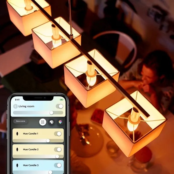 SET 2x LED Bec dimmabil Philips Hue WHITE B39 E14/4W/230V 2200K-6500K