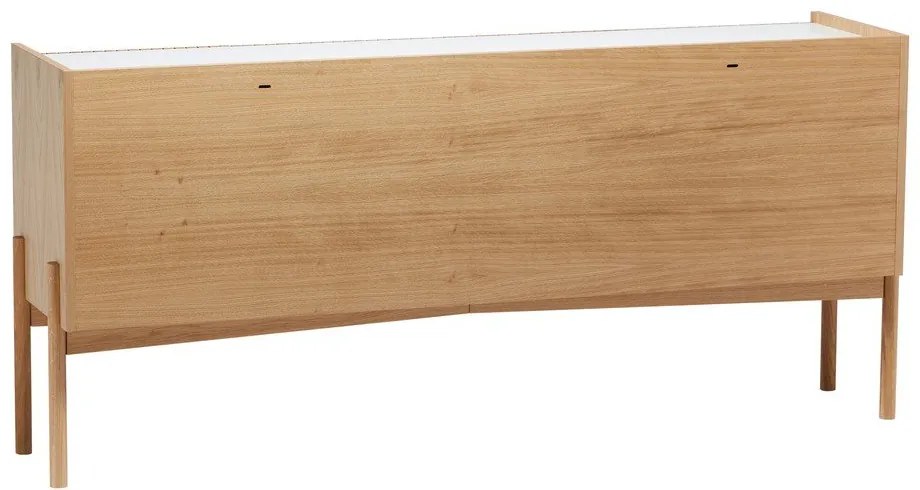 Comodă în culoare naturală joasă cu aspect de lemn de stejar 177x42 cm Bottrup – Woodman