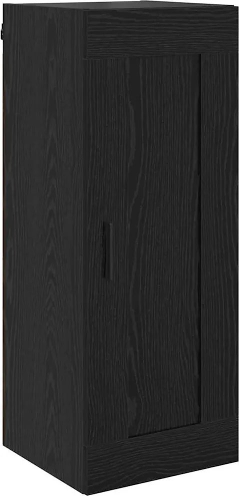 vidaXL Dulap montat pe perete Stejar Negru 34,5 x 34 x 90 cm