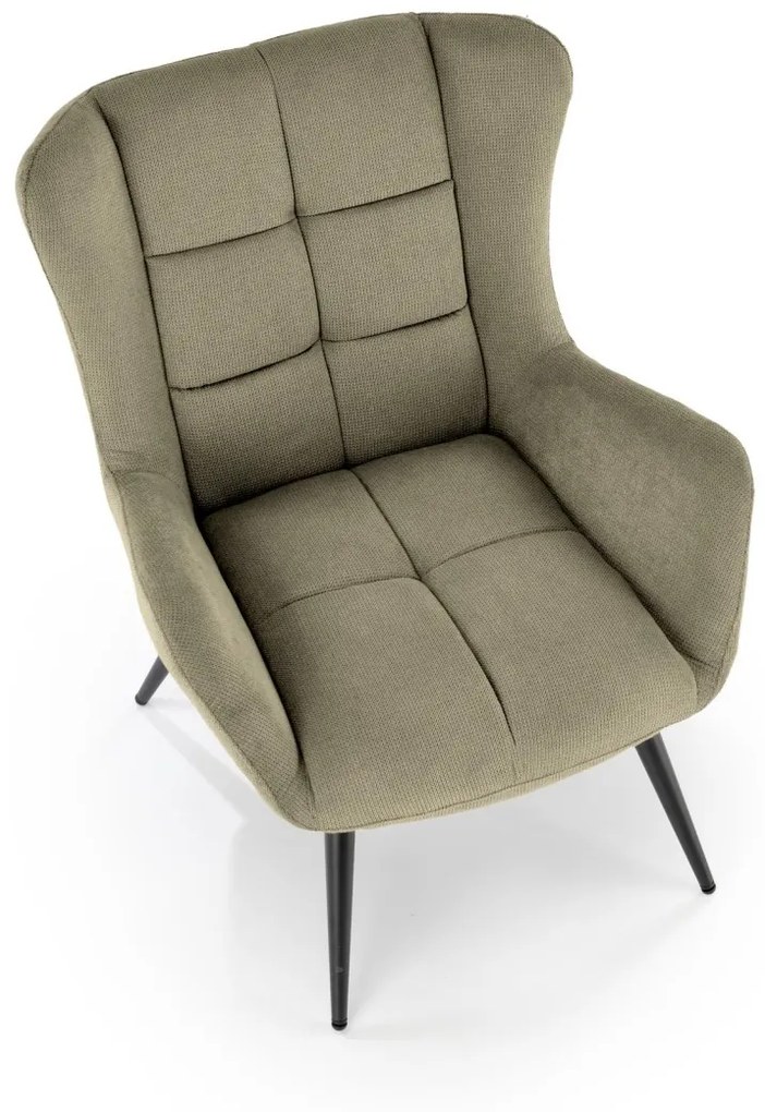 Fotoliu Byron stofa olive H92 cm