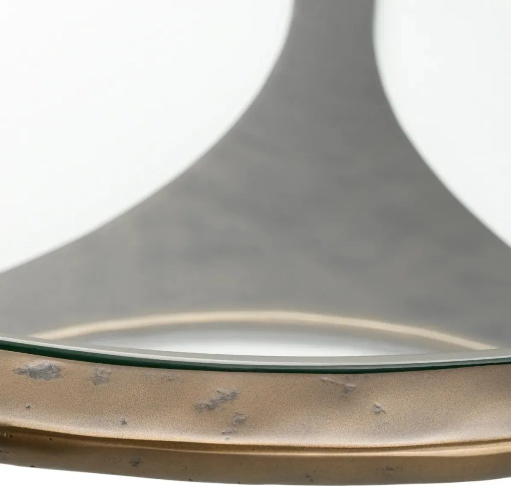 Masuta de cafea LUX din Aluminiu, Sticla, Cambronne 102cm